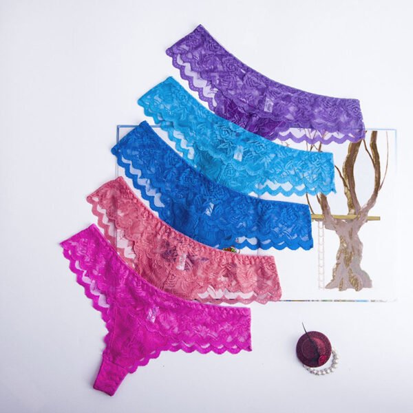 Low Rise Translucent Women's Love Net G-string Trousers - Image 5