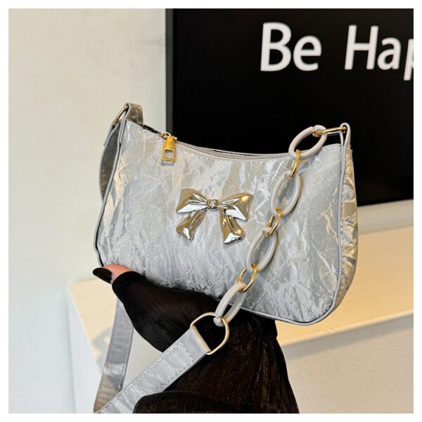 Bowknot Portable Chain One Shoulder New Trendy Korean Underarm Messenger Bag - Image 2