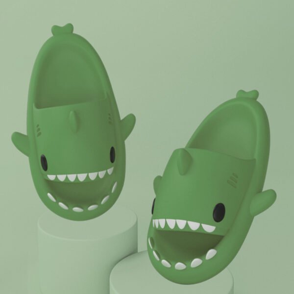 Adult's Slippers Indoor Outdoor Funny Shark Cartoon - Image 7